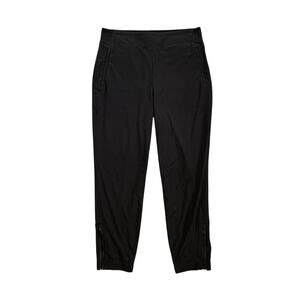 Athleta Pants Womens 10 Black Brooklyn Heights Ankle Zip Lightweight Trousers